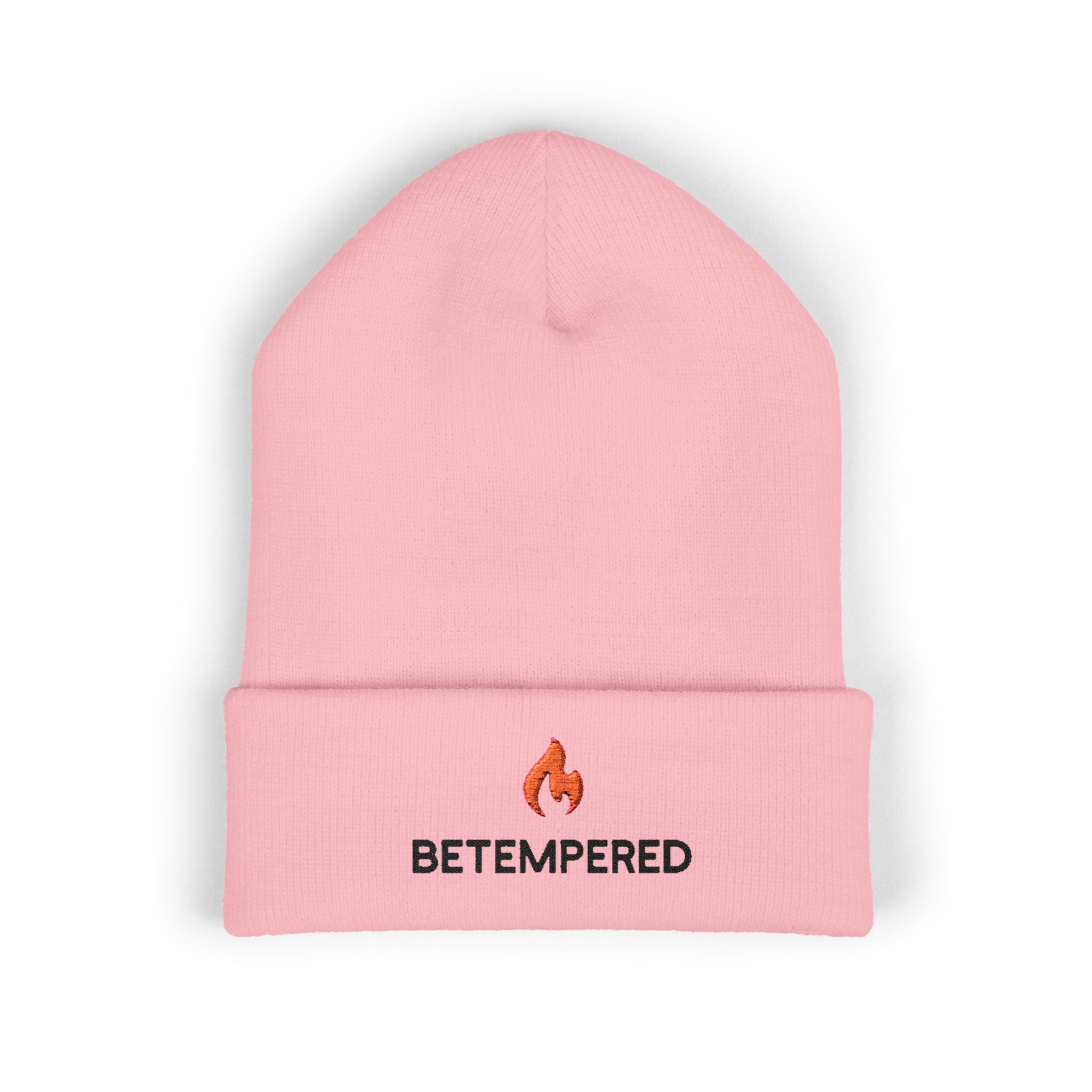 Embroidered Beanie: Betempered Flame Design