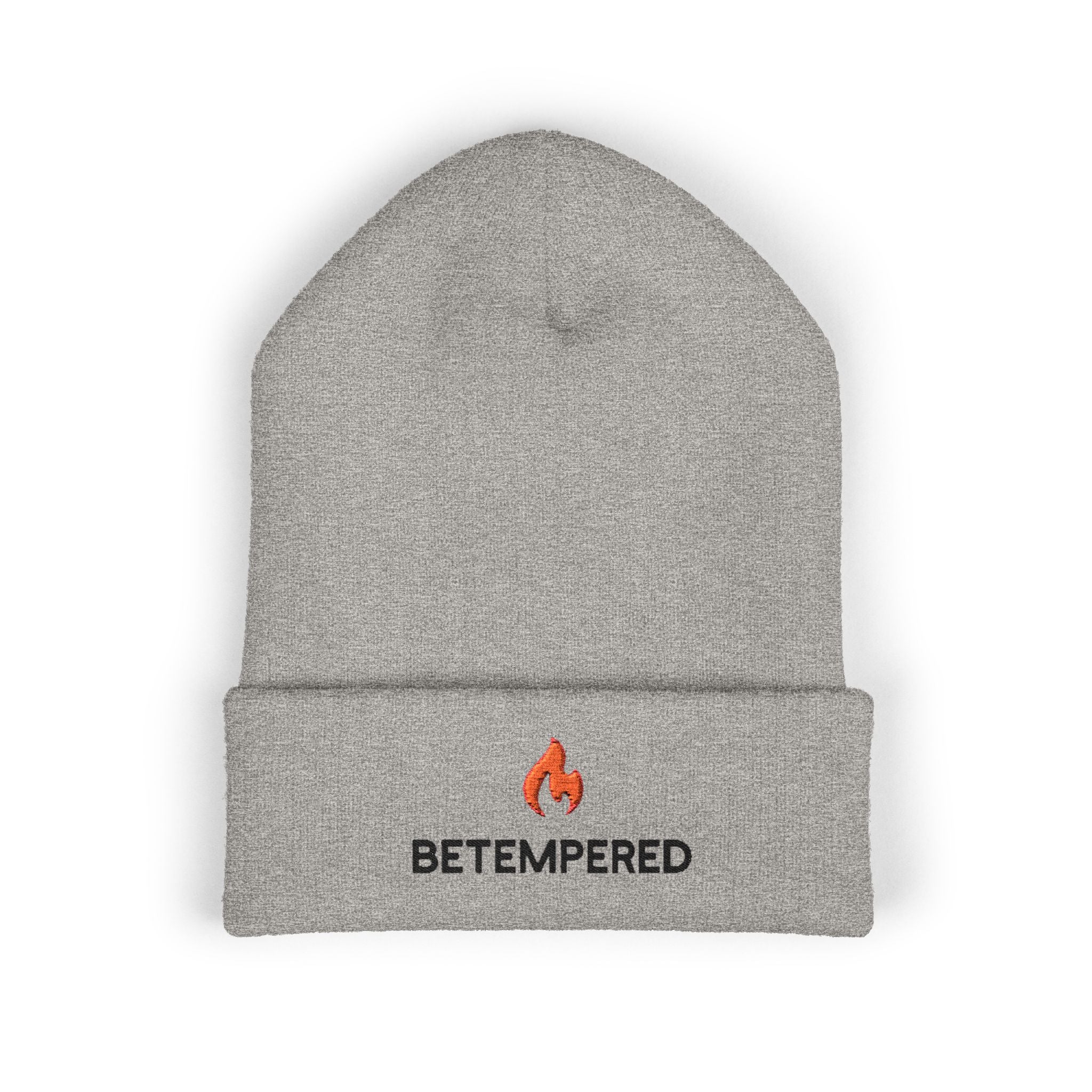 Embroidered Beanie: Betempered Flame Design