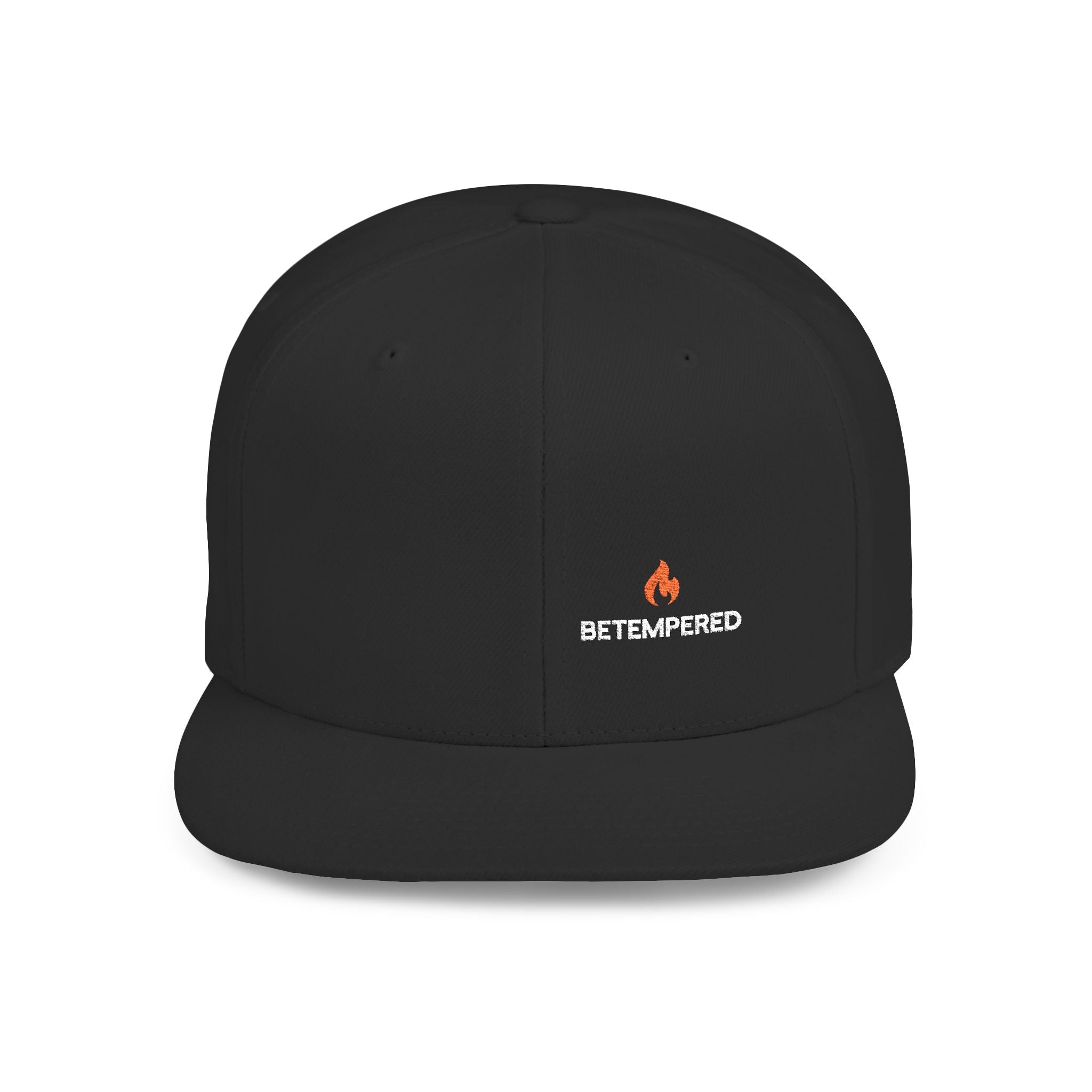 Embroidered Flat Bill Snapback Hat - Stylish Streetwear Cap