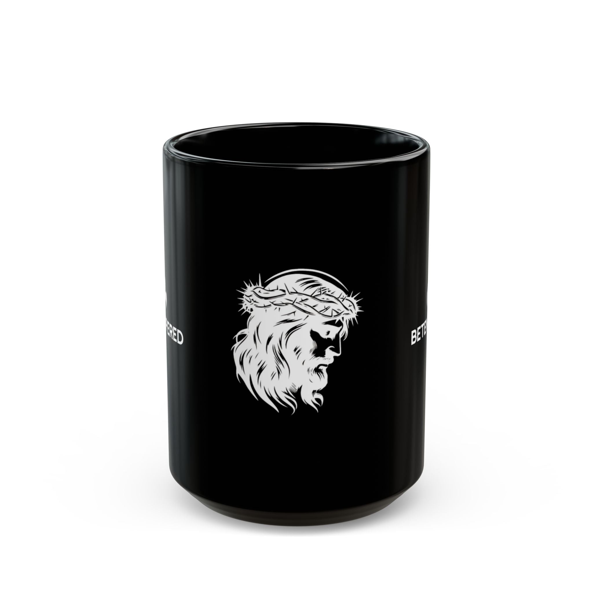 Jesus Profile Black Ceramic Coffee Cup (11oz & 15oz)