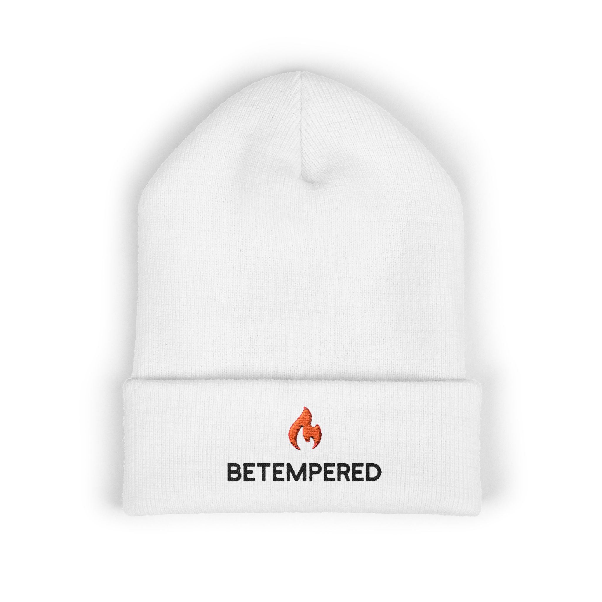 Embroidered Beanie: Betempered Flame Design