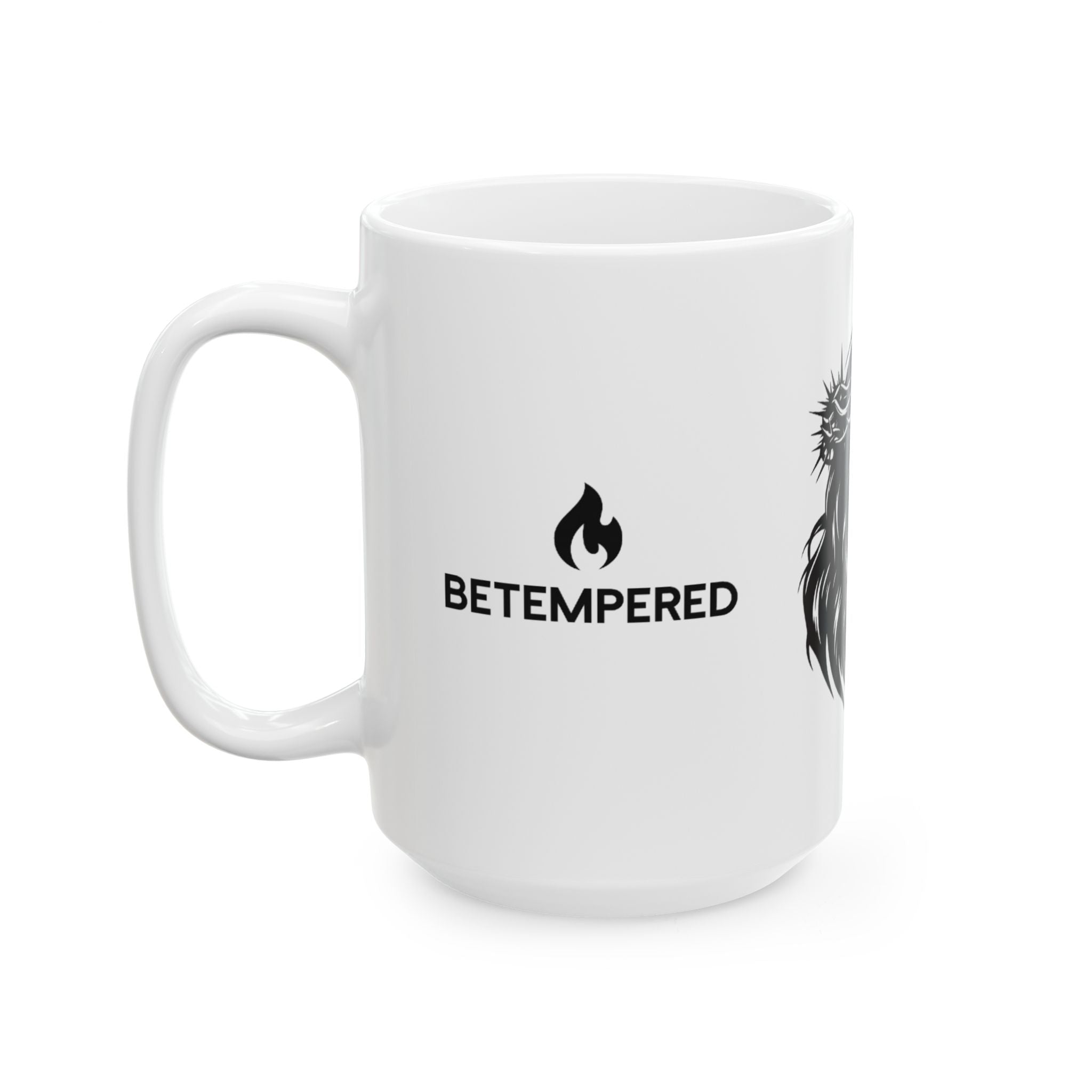 Jesus Profile Ceramic Mug — "Beter Saved" Inspirational Religious Coffee Cup (11oz/15oz)