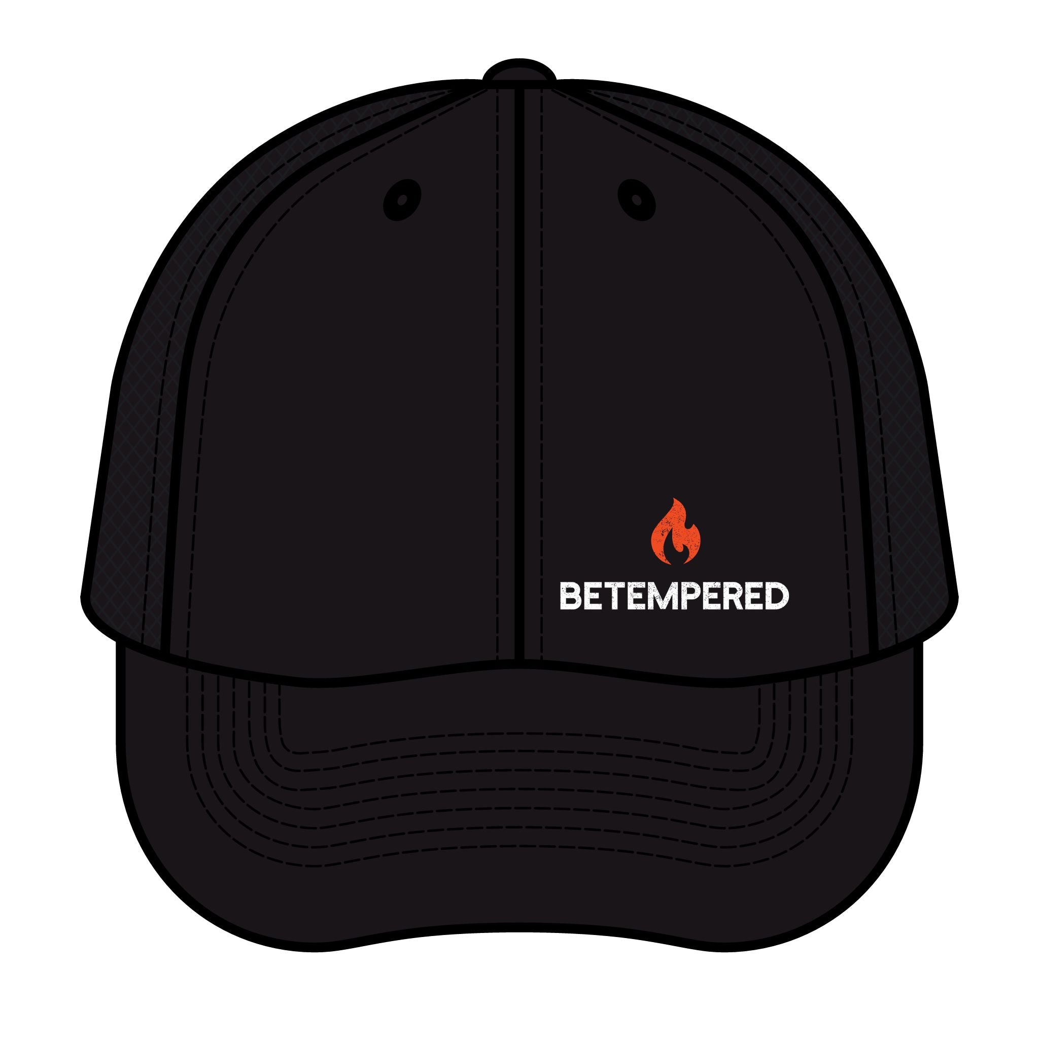 Retro Trucker Hat with Fire Design - Stylish Casual Headwear
