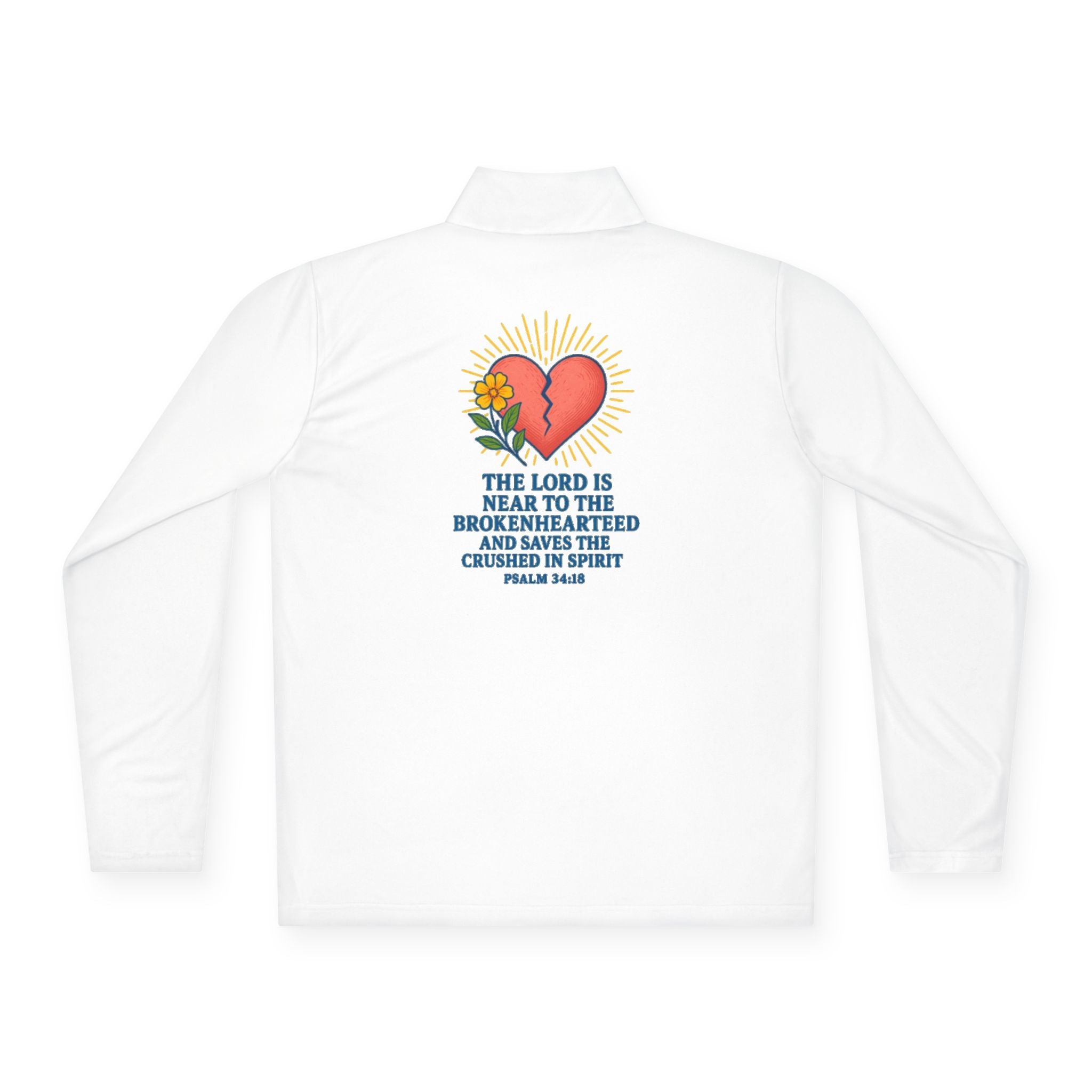 Quarter-Zip Pullover — ’The Lord Is Near to the Brokenhearted’ Scripture Pullover