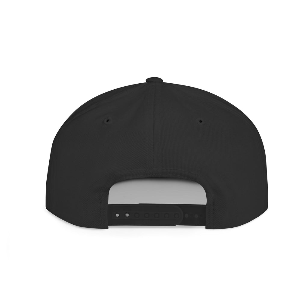 Embroidered Flat Bill Snapback Hat - Stylish Streetwear Cap